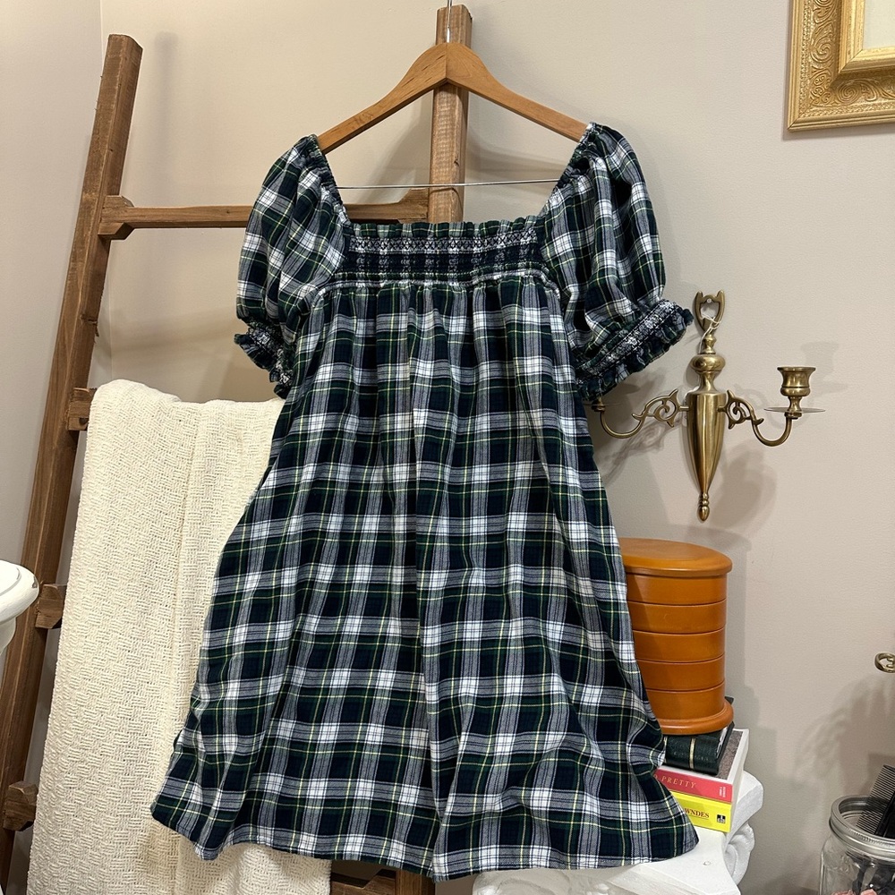 American Eagle Dress in Blue and Green